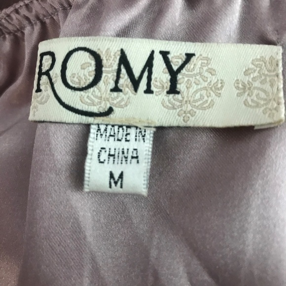 Romy Dress Empire High Low Mauve Plum Size M - Picture 4 of 9